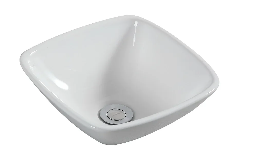 

Современная простая ванная Мини угловая Квадратная Белая умывальная раковина для балкона