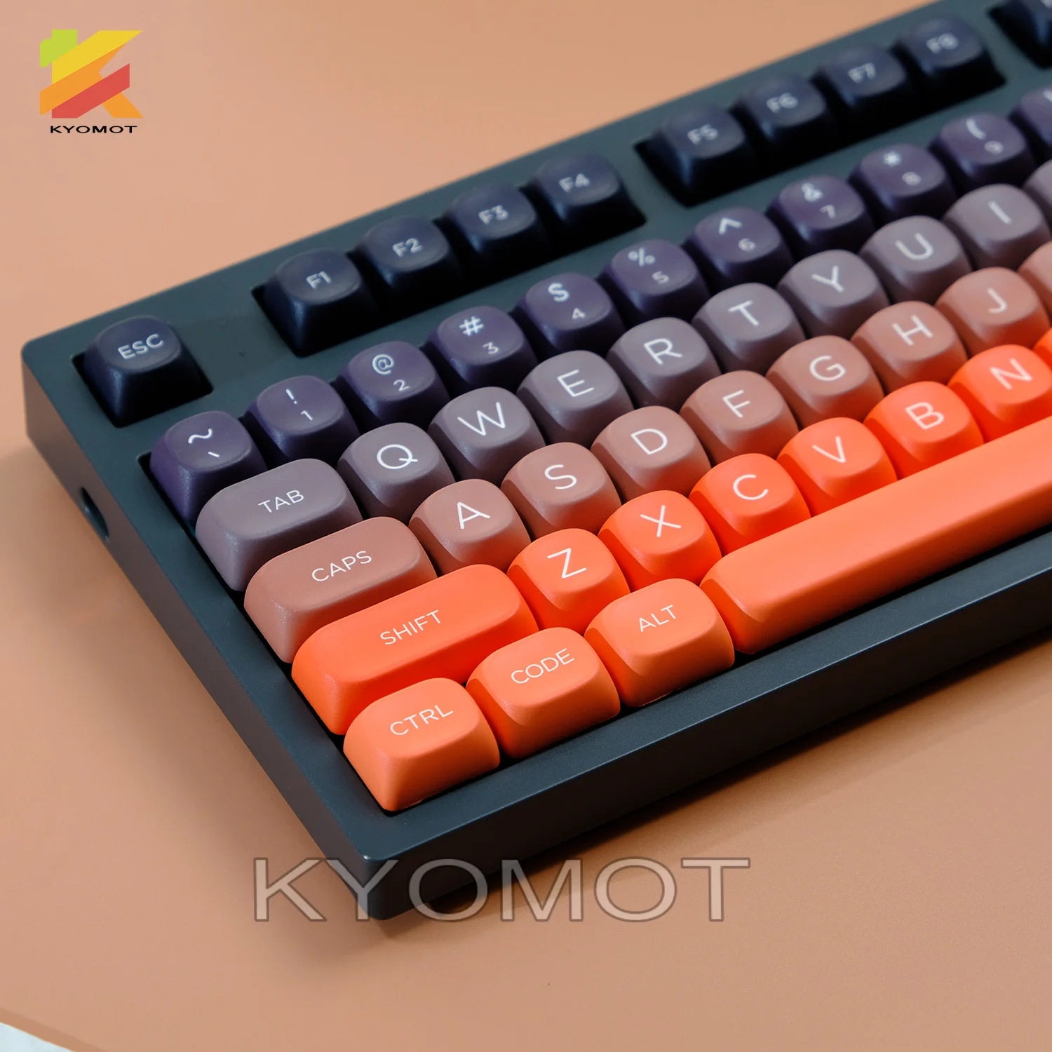 125 Keys Sunset Gradient Keycap DYE MOA Profile Orange Color Gradient Keycaps For Mx Cherry Switch Custom Mechanical Keyboard