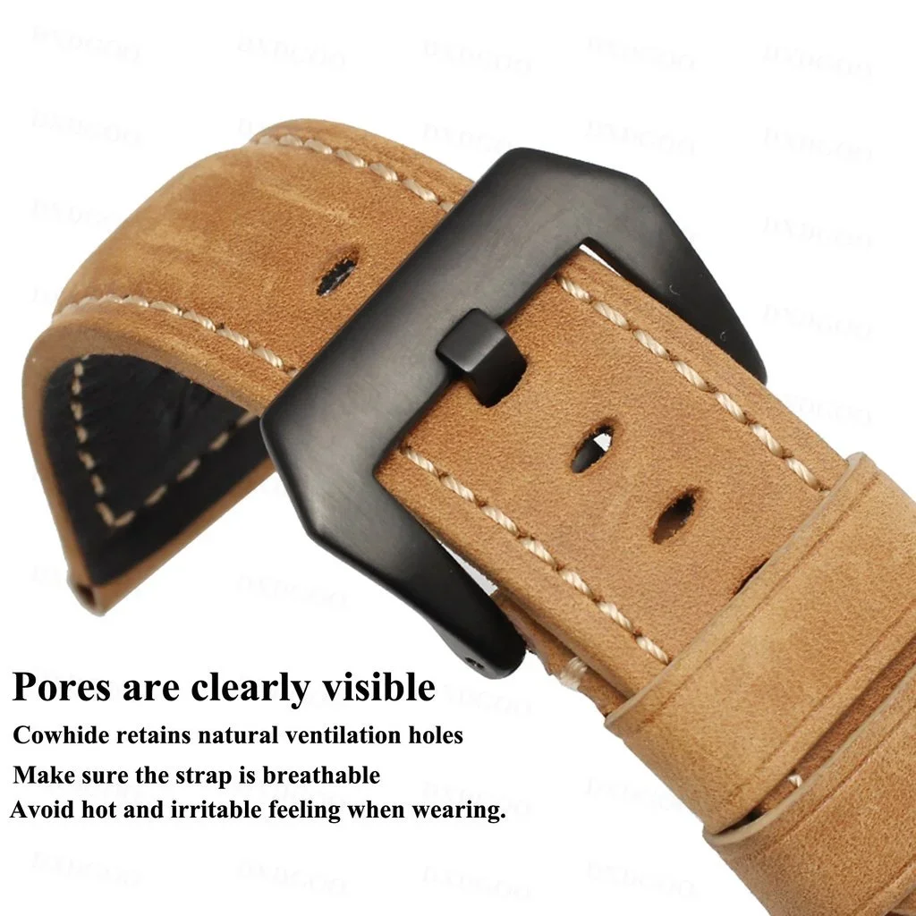 Genuine Leather Strap for Samsung Galaxy Watch 6 Classic 47mm 43mm Quick Release Strap for Galaxy Watch 4 5 Pro Watchband 20mm