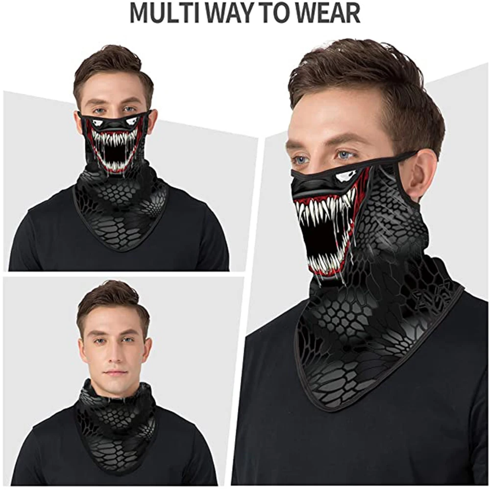 الشتاء نصف قناع هالوين الأذن حلقة الرياضة باندانا تنفس بالاكلافا هود السم واقية الوجه درع ركوب الدراجات الرقبة الجراب الرجال