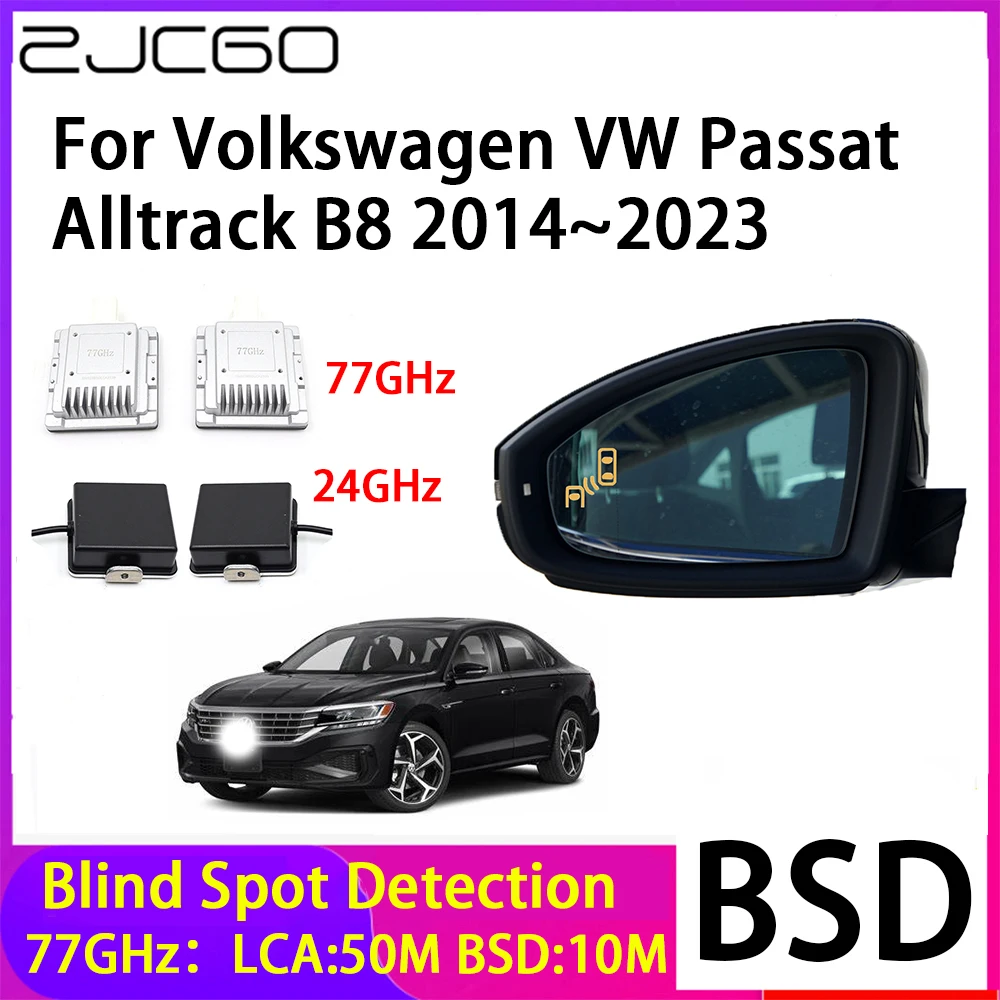 ZJCGO Car Blind Spot Detection BSD Mirror Rear Radar Detection System for Volkswagen VW Passat Alltrack B8 2014~2023