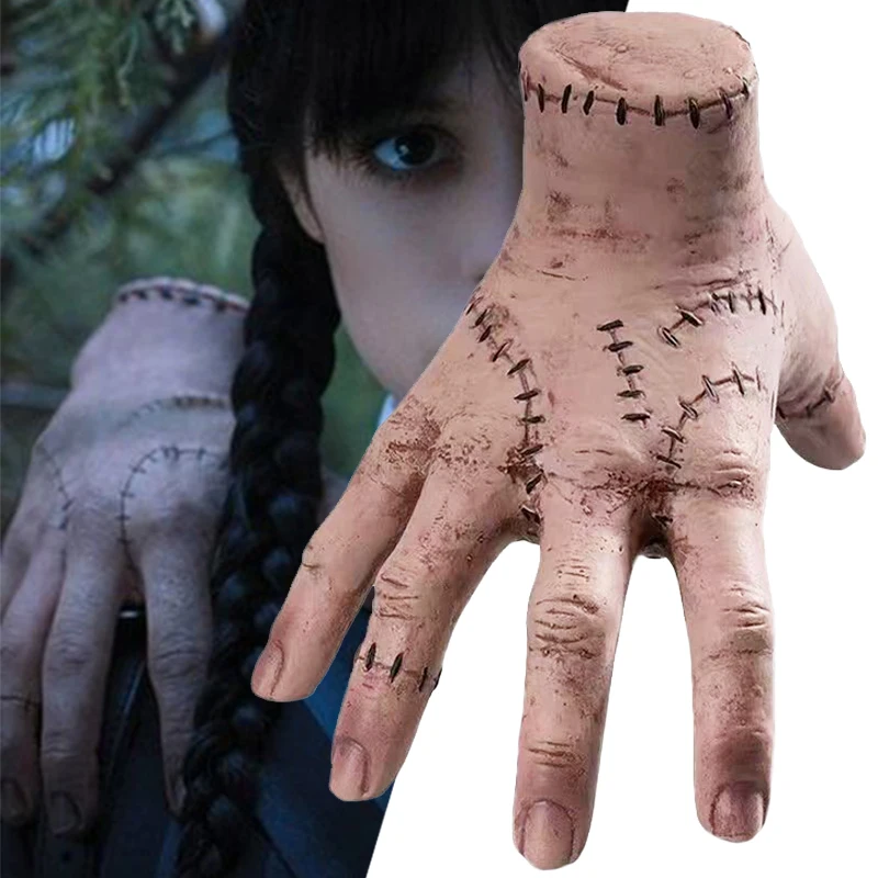 2023 Halloween Horror Wednesday Thing Hand From Addams Family Cosplay Latex Figurine Home Decor Crafts Party Prop