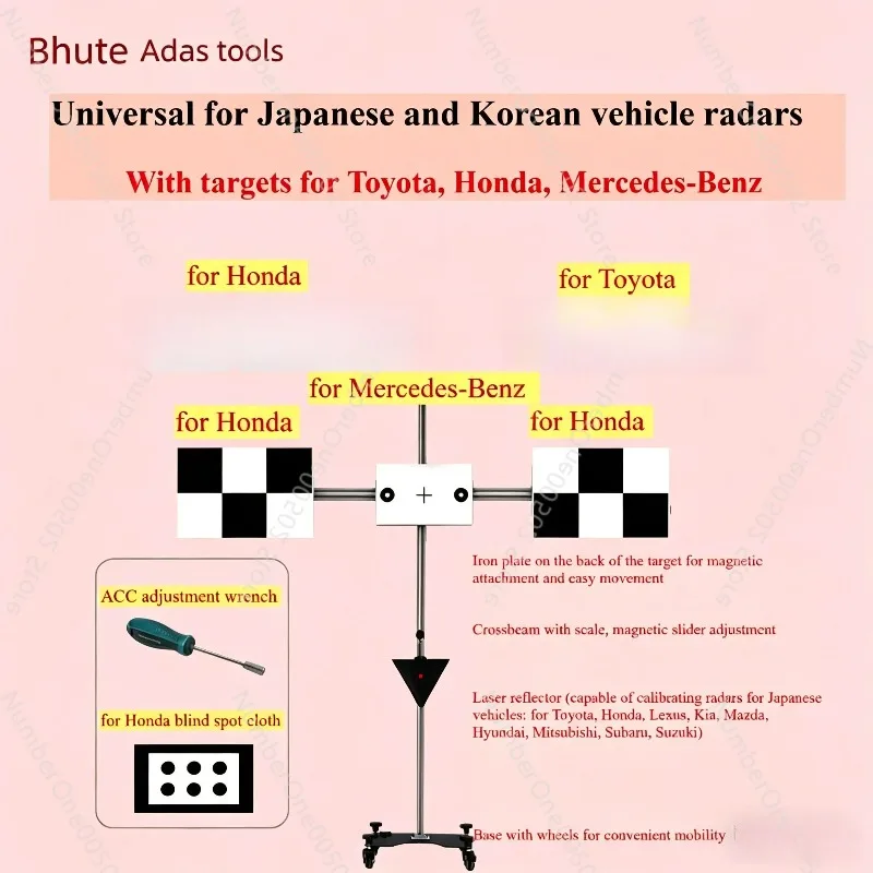 

Инструмент для калибровки ADAS с радаром ACC mmWave для японских и корейских автомобилей, калибровка передней камеры для Mercedes, Toyota, Honda