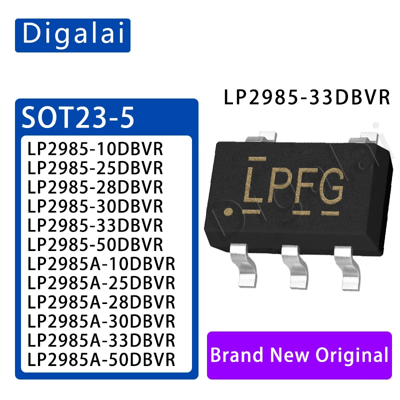 

100%New original 10pcs LP2985A-50DBVR LP2985-33DBVR 30 25 28 10 SOT-23-5 LDO Linear regulator chip