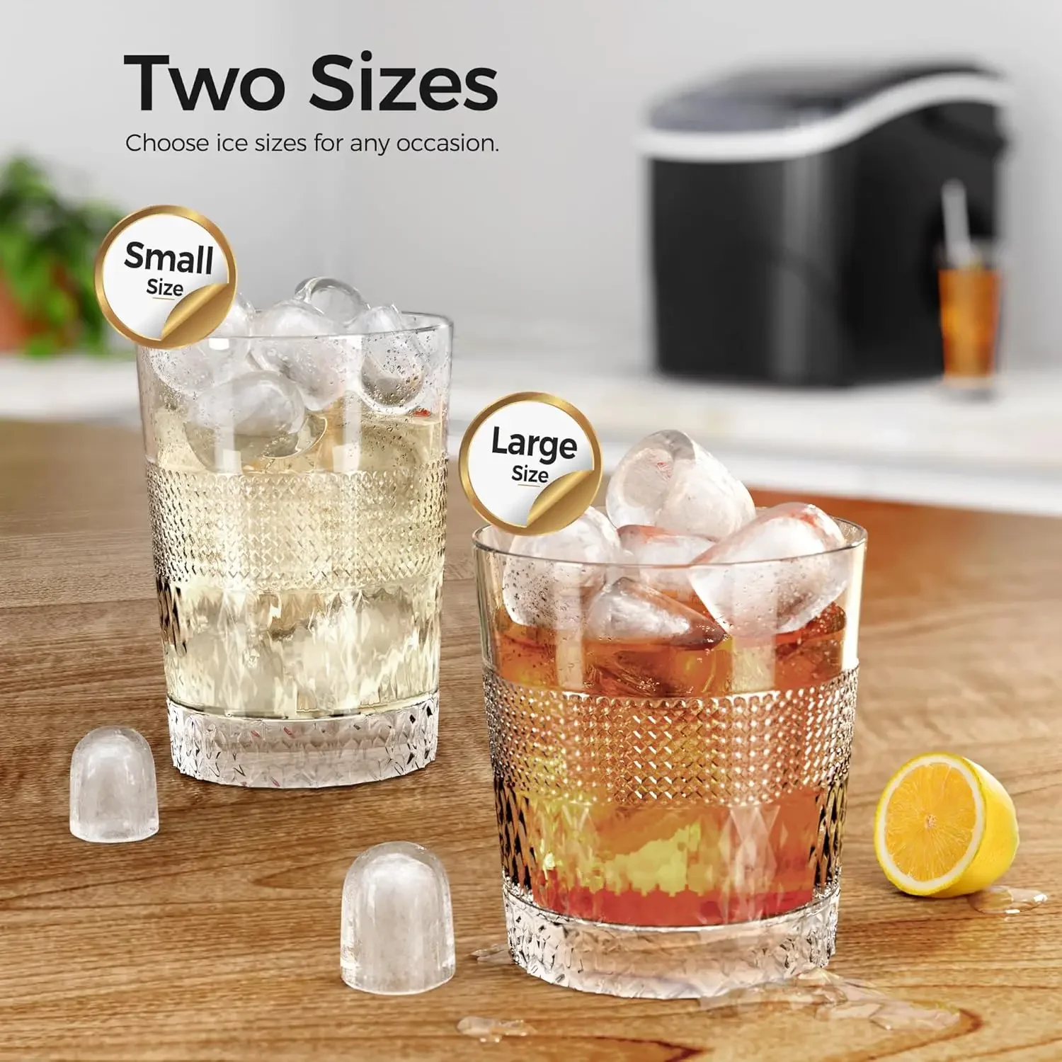 r Home, Office, Bar, Portable Ice Maker for Camping, Parties, RVs, Countertop Ice Maker with Fast Ice Making Capability,Compact