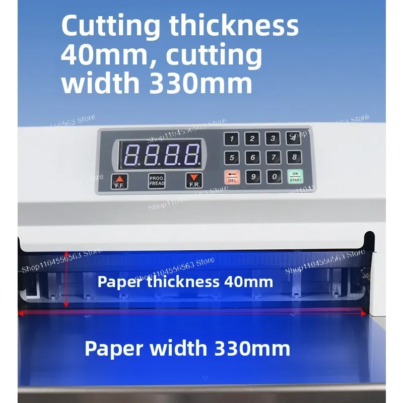 New E330S Desktop electric paper cutter CNC automatic paper cutting tender trimming office heavy automatic cutting machine 120w