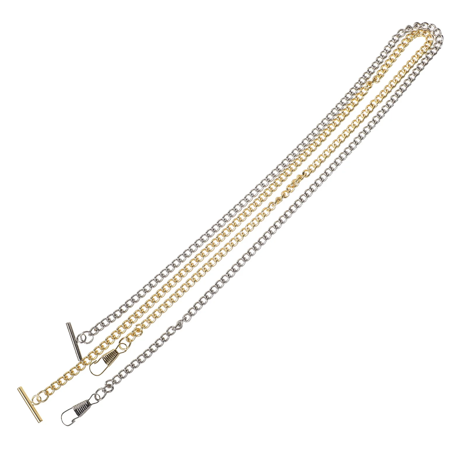 

2pcs Pocket Chain For Men Women T-Bar Jeans Belt Chain Metal Waistcoat Jeans Belt Decor Vintage Gift Accessory