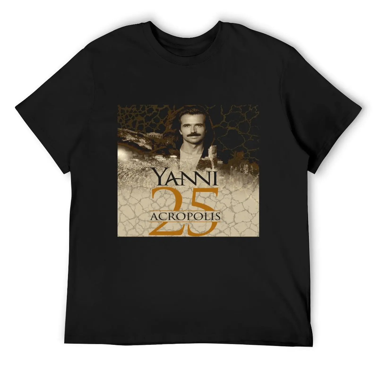 Yanni 25 Acropolis Anniversaire Concert Tour 2018 T-Shirt plus sizes blacks men t shirts