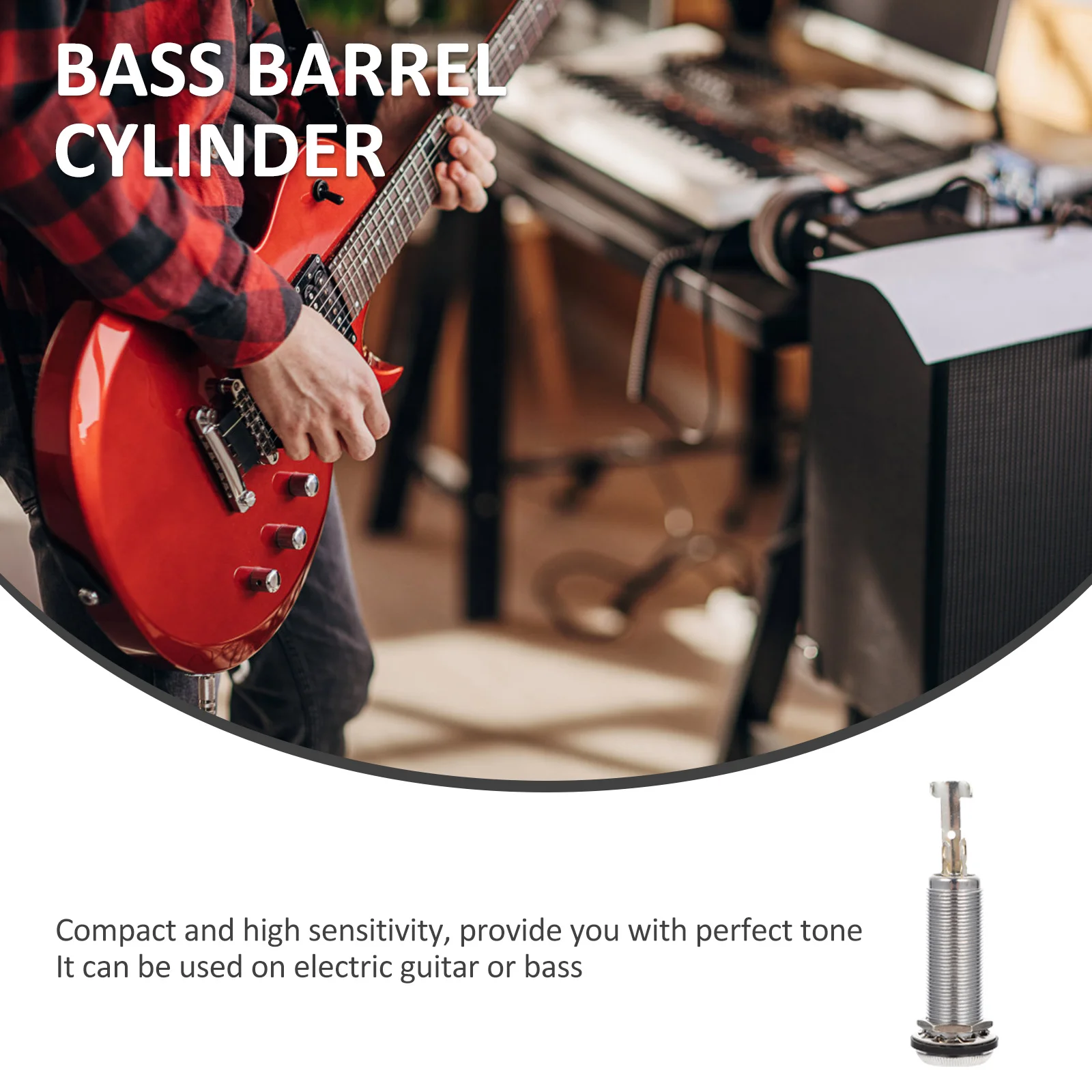 

Electric Bass Stereo Jack Barrel Jack For Electric Guitar Output Input Plug Socket High Sensitivity Durable Replacement