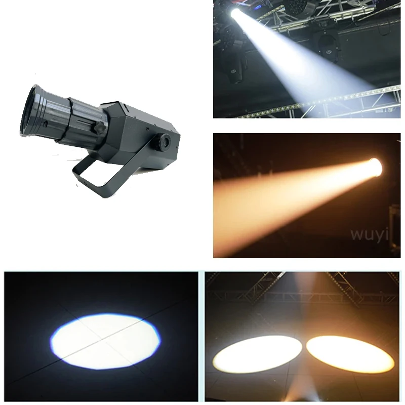 led dmx control spotlight perfil spot light leko rgb colorido legal quente branco 30w 60w palco tv show exposicao 01