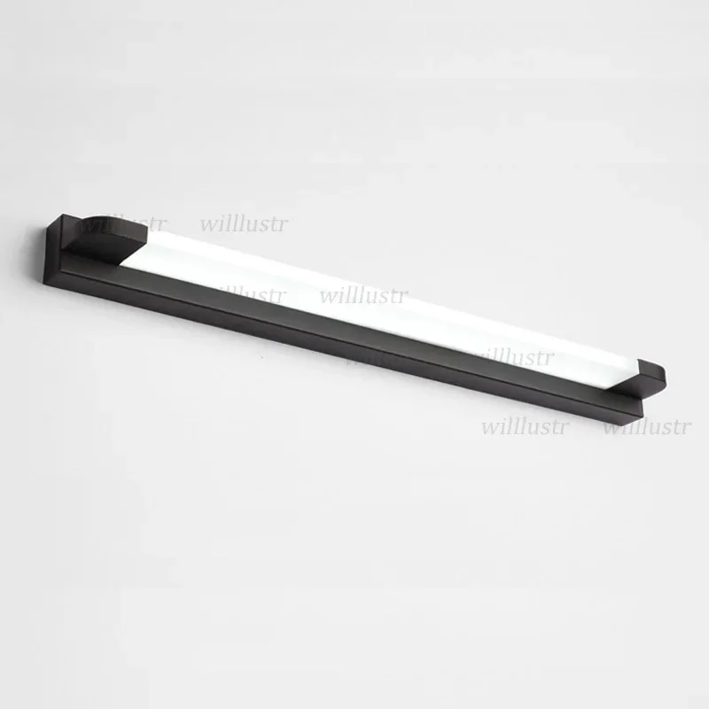 

Black White Iron Acrylic Sconce Modern LED Mirror Wall Lamp Hotel Restaurant Bathroom Cloakroom Dressing Room Minimalist Light