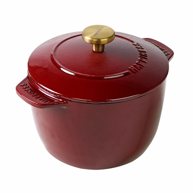 Round Cast Iron Dutch Oven 16cm Rice Casserole Cast Iron Rice Cooker Stew Pot Applicable To Cook Rice And Bread Baking Oven Safe