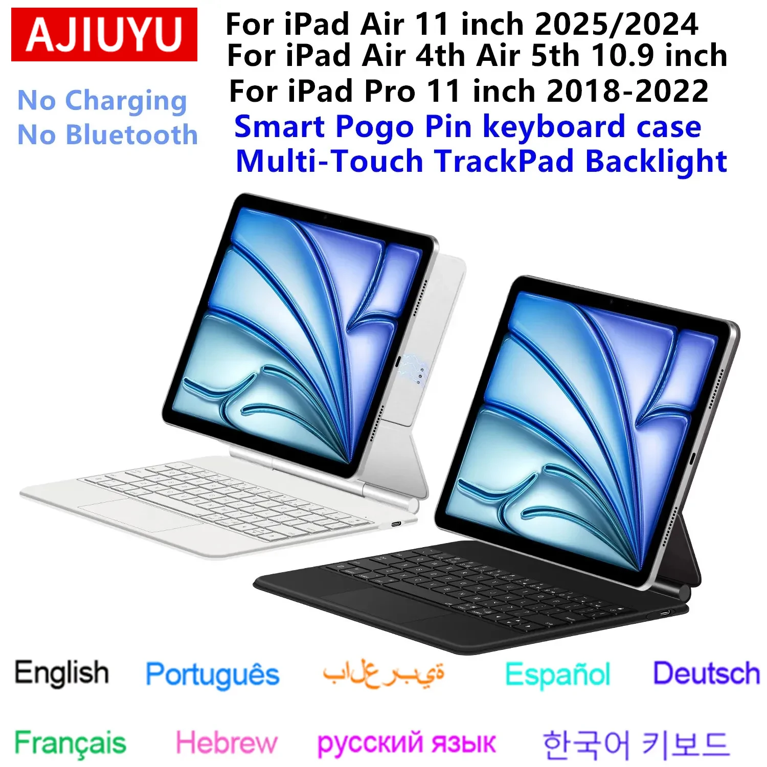 Magic Keyboard Case for iPad Air 11 2025 M3 Air 11 M2 Air 4/5/6 10.9 Pro 11