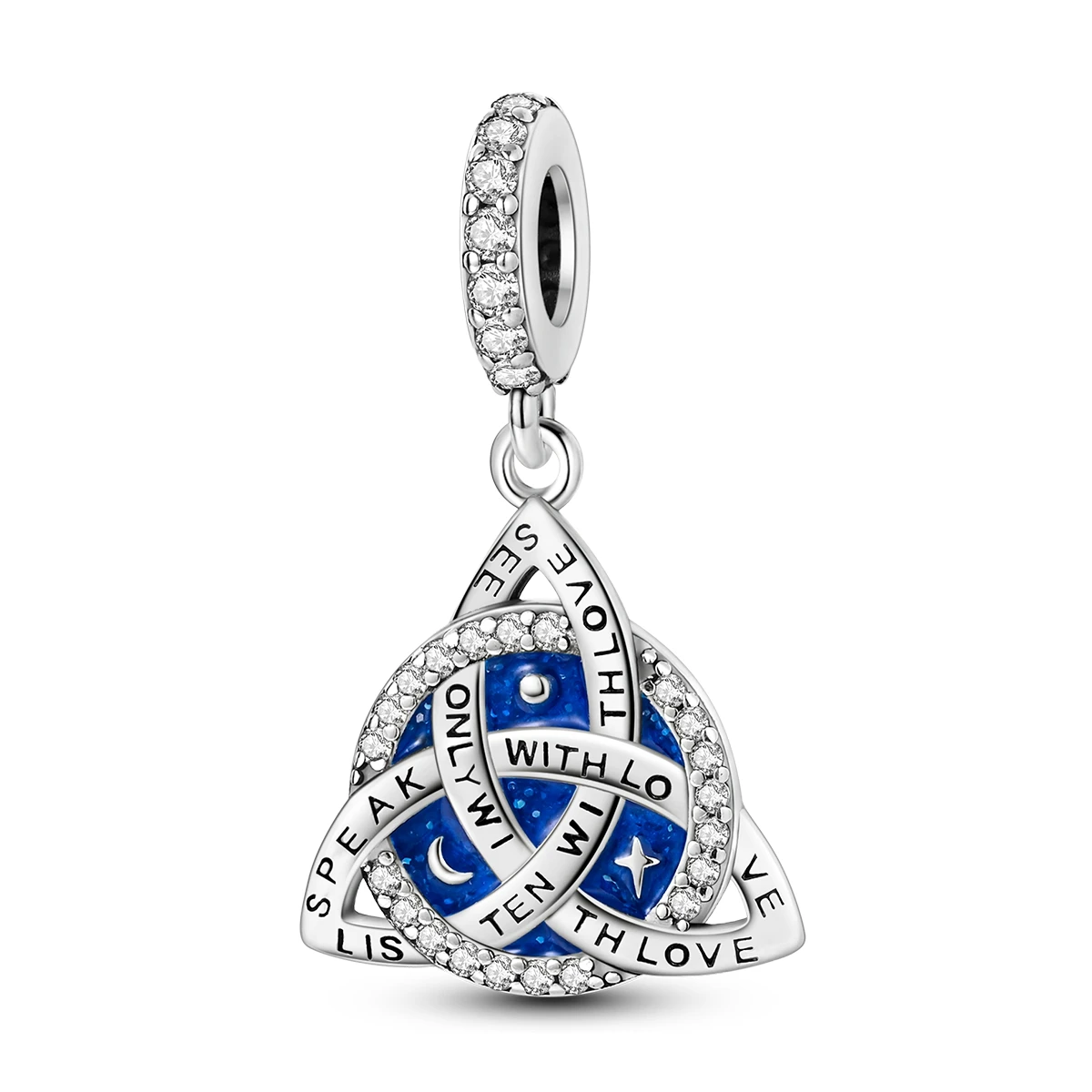 Charms Original 925er Silber, blaue Perlen, passend für Armband-Anhänger, DIY für Damen, edler Schmuck