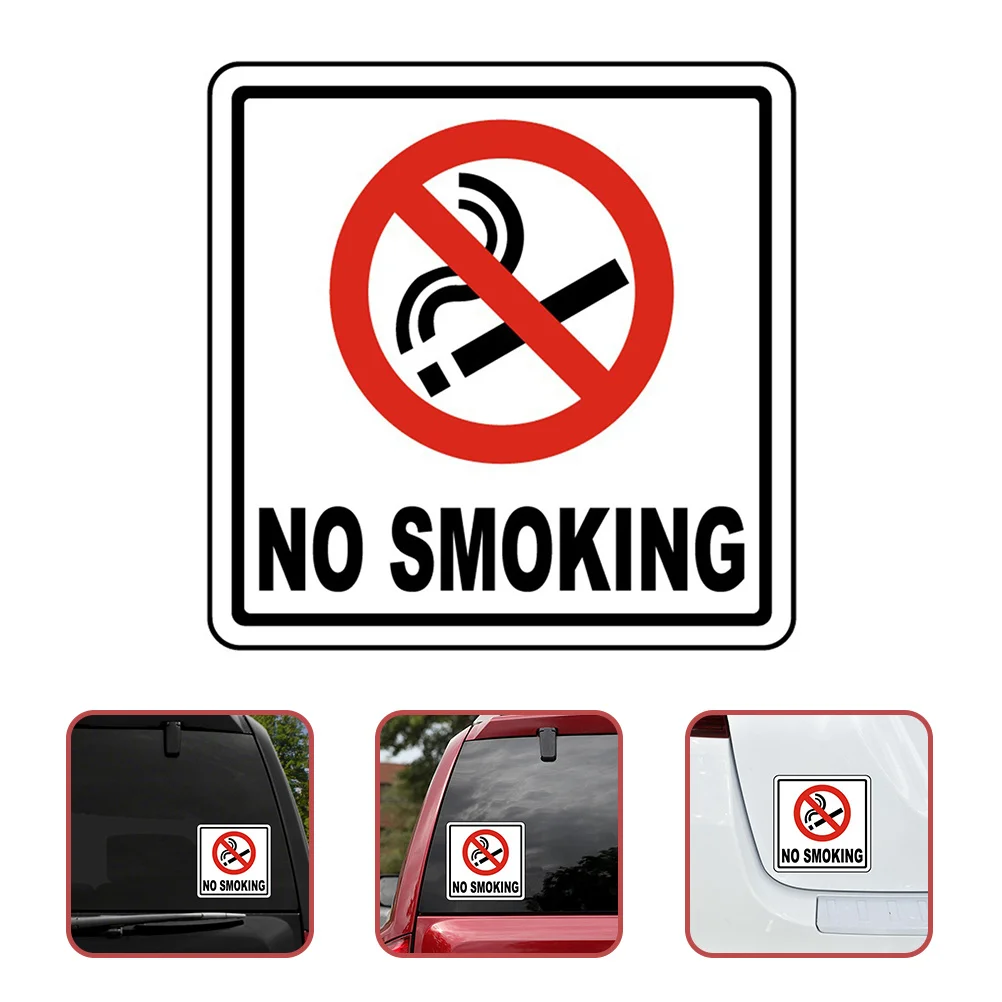

6Pcs Self-Adhesive No Smoking Stickers Waterproof Pet Warning Sign Decals for Cars Scratch-Resistant Fashion Design Car Window