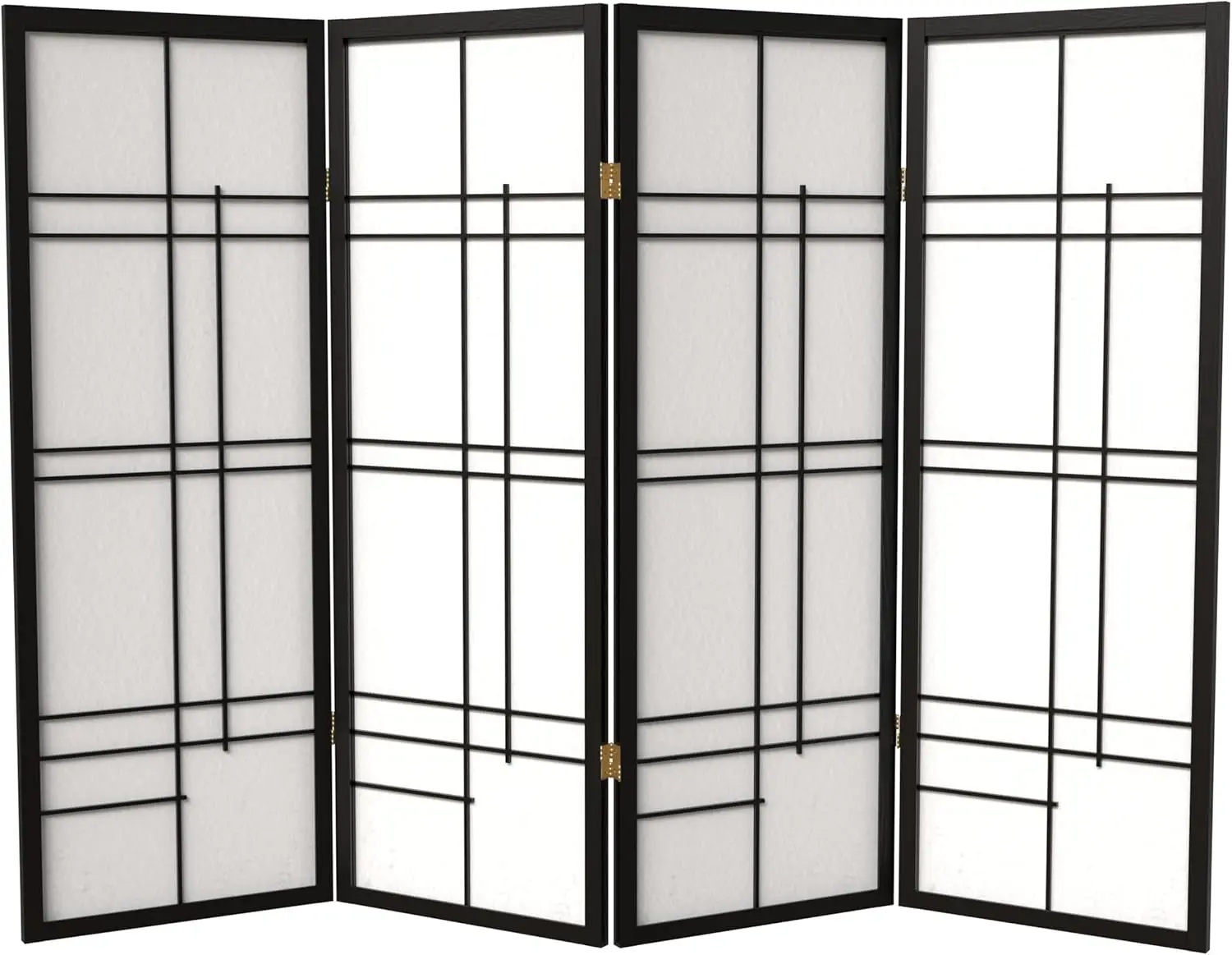 

Раздвижная ширма Eudes Shoji, 1,2 м, черная, с 4 панелями – современный складной экран для декора гостиной или спальни