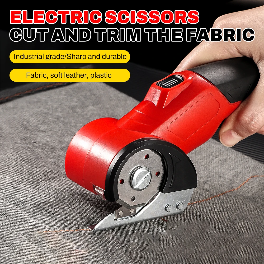 

Rechargeable Cordless Electric Scissors Cardboard Cutter for Carpet Fabric Leather 5 Replacement Blades Fabric Cutting Machine