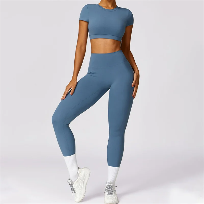 TTRY TO BN Yoga Set Long Sleeves Women Tracksuit Leggings High Waist Sportswear Fitness Workout Cycling Sports Gym Outfit Clothe