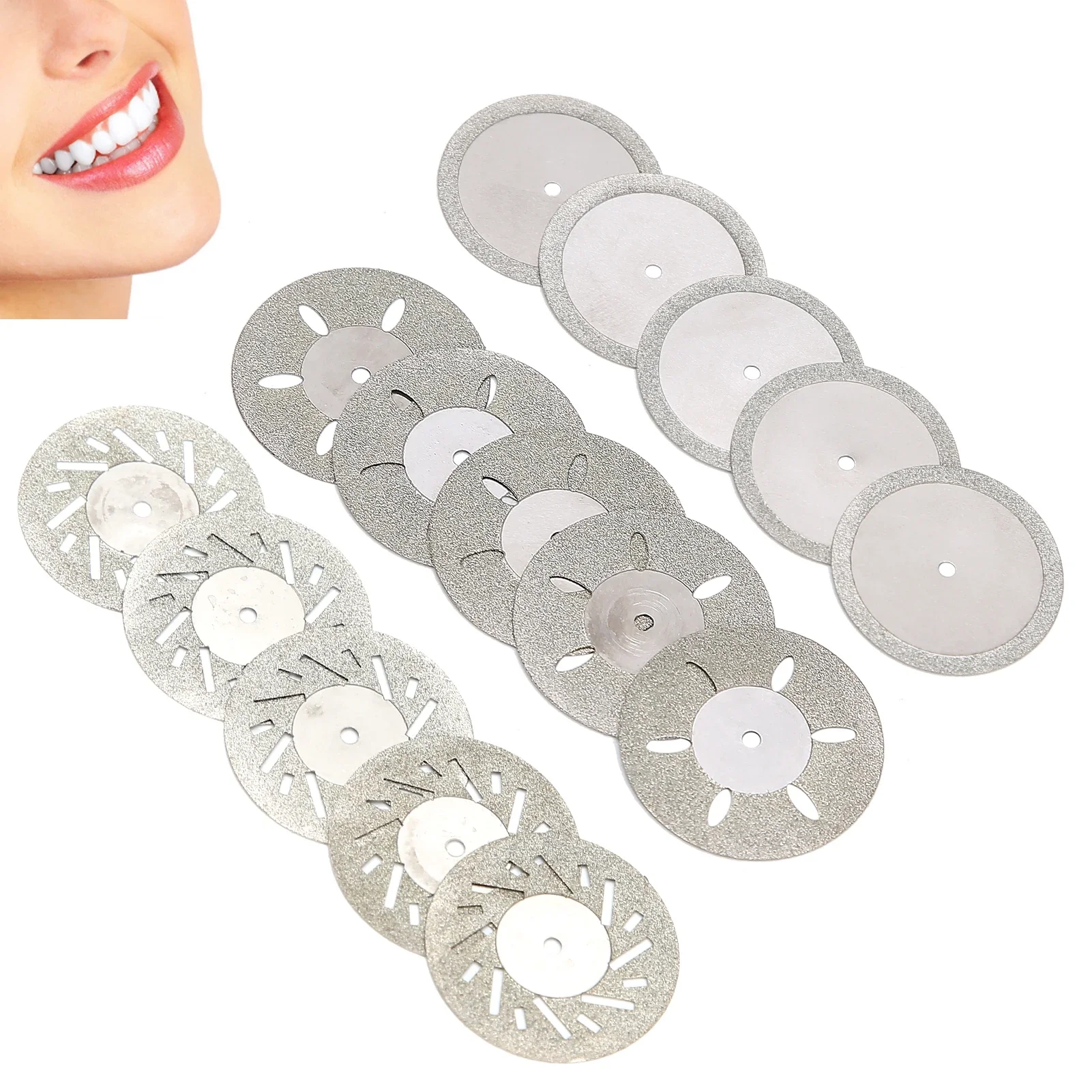 5Pcs Ultrathin Doublesided Grinding Wheel Cutting Dental Double Sided Sanding Polish Disc Kit Special Emery Sheet Opening Teeth