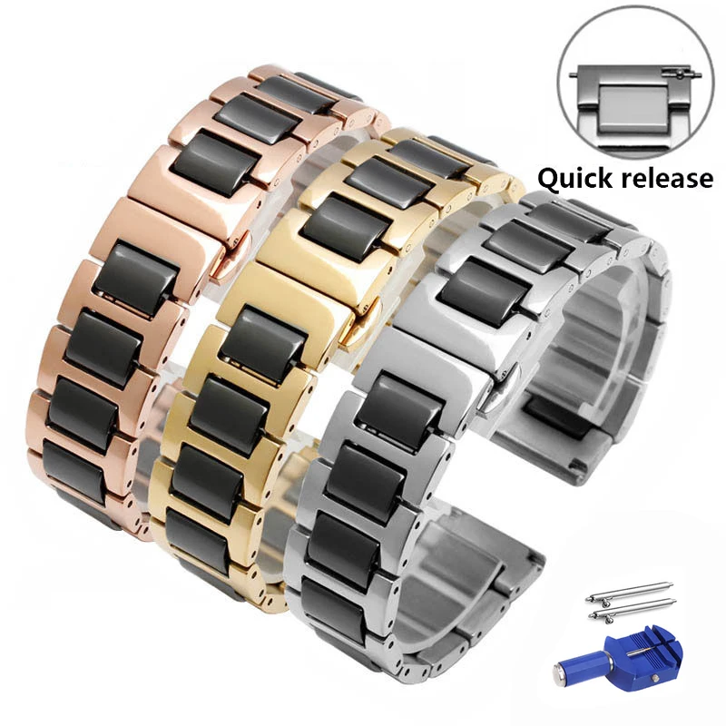 18/20/22mm Ceramic Band For Samsung Galaxy watch 46mm 3 45mm band Gear S3 Frontier bracelet wrist belt Huawei watch GT 2 strap