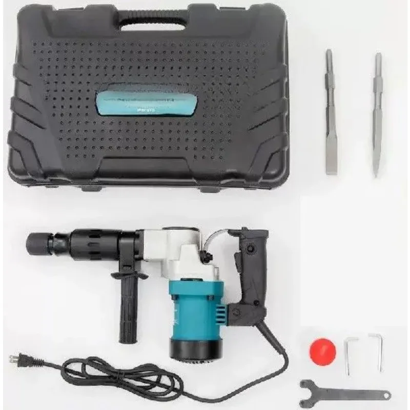 High Impact Electric Demolition Hammer Heavy Duty Construction Wall Breaking Power Tool