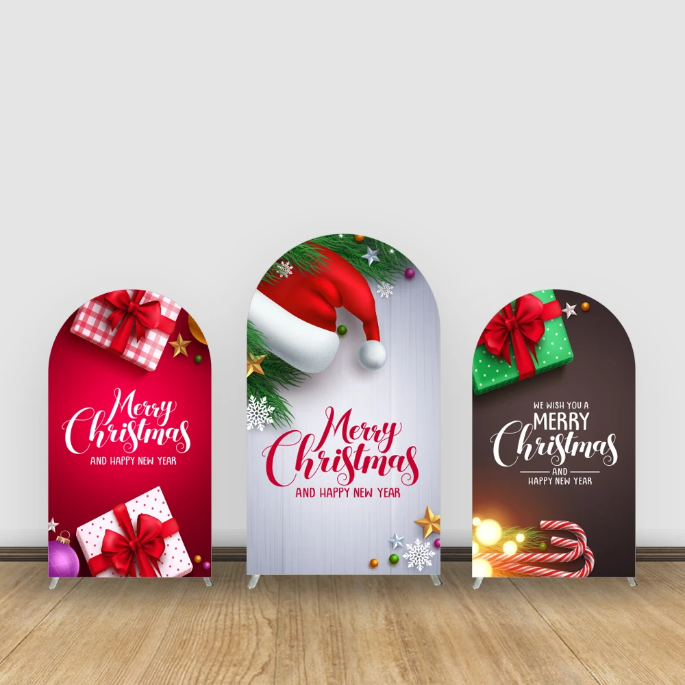 

Christmas Themed Arch Background Cover, Metal Arch Backdrop Stand,Customizable Screen, Christmas Decorations, 2024