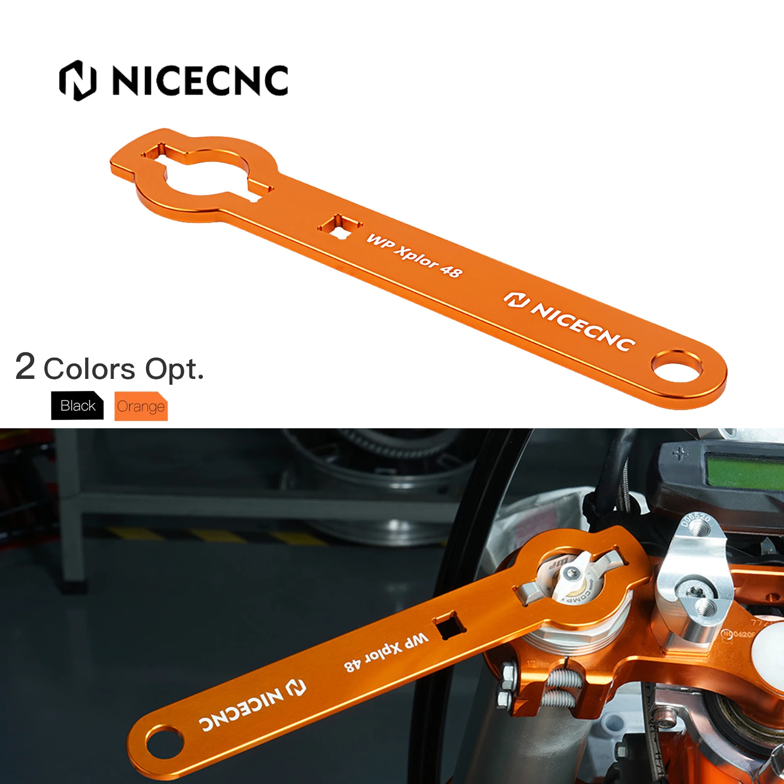 NICECNC For KTM EXC250F EXCF 350 450 XCW TPI 250 300 Six Days Front Fork Cap Wrench Pre load Adjuster Tool For Husqvarna TE 300