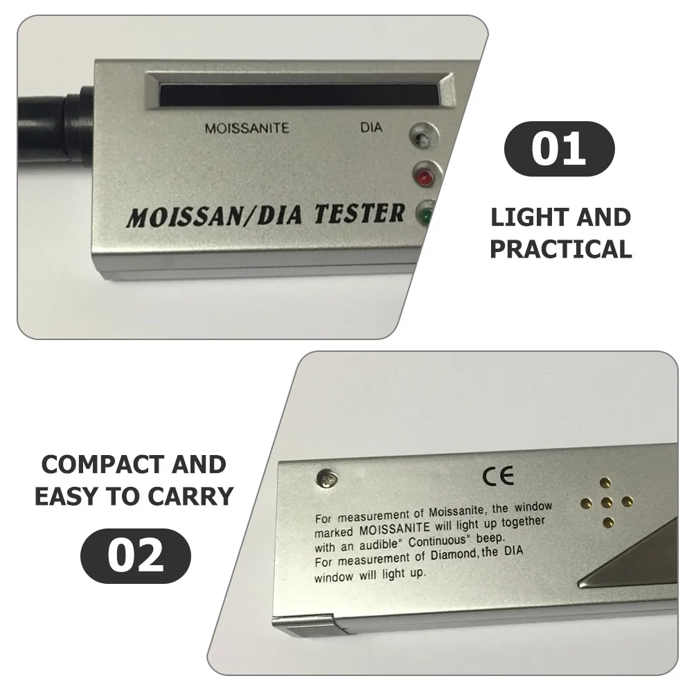 

1Set Professional Diamond Tester Metal Body Diamond Testing Pen High Precision Gemstone Portable Jewelry Tool Reliable