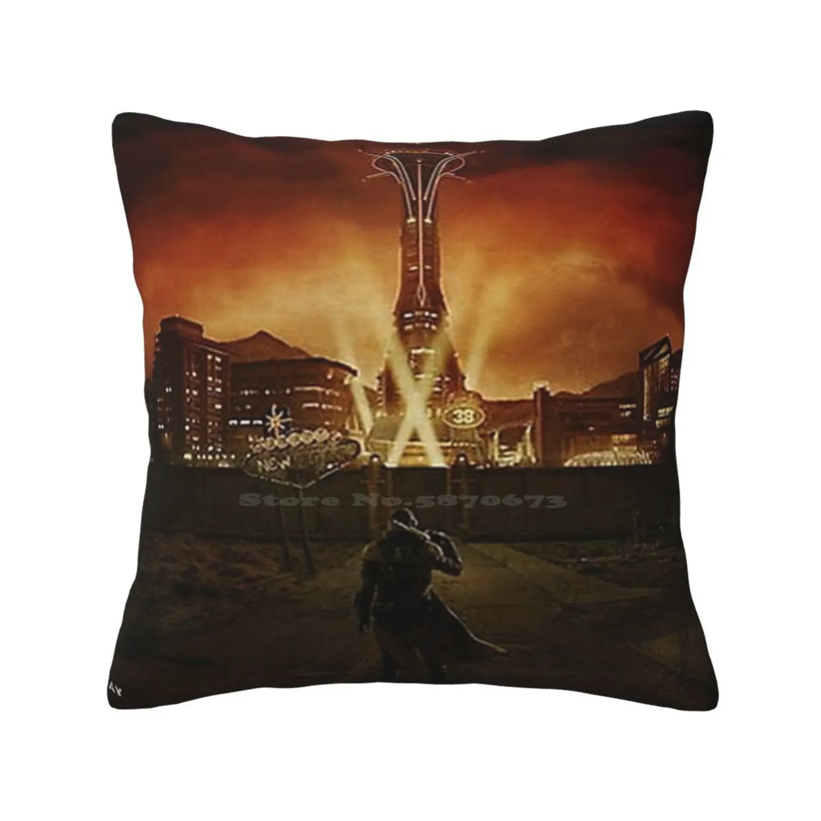 New Vegas Home Sofa Car Waist Throw Pillowcase New Vegas 3 4 Gaming Bethesda Tec 76 Pip Boy