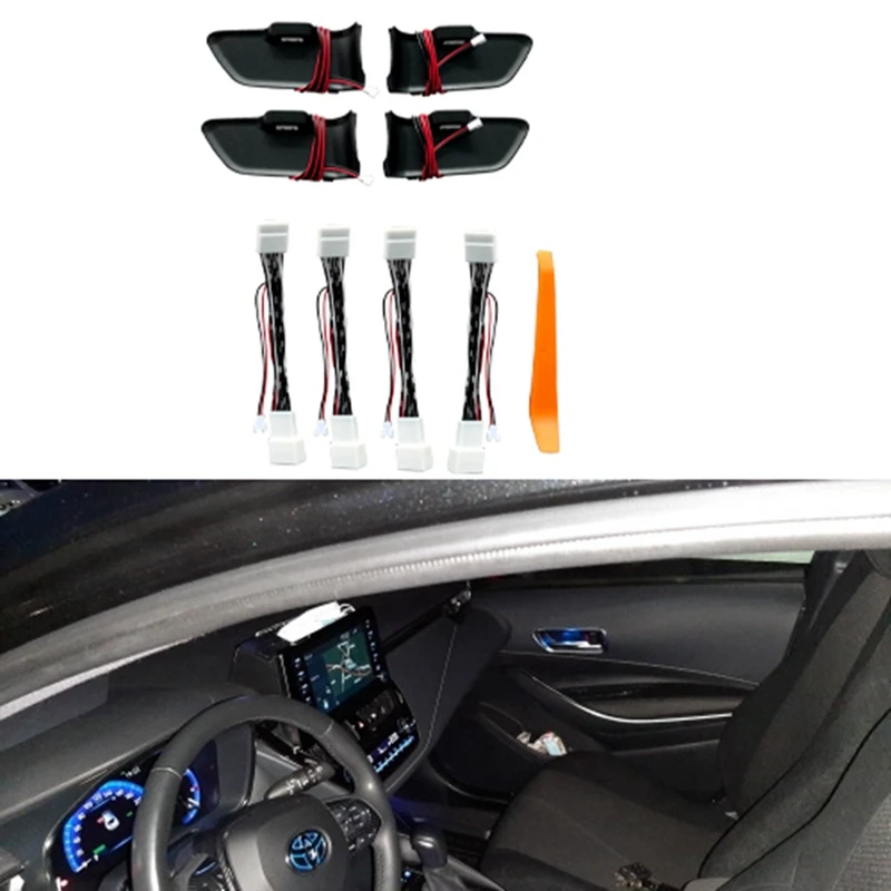 For Toyota Corolla 2020 2021 2022 Door Bowl Armrest Atmosphere Light Interior LED Blue Door Bowl Handle Frame Light