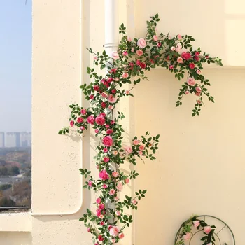 Artificial Ivy Rose Garland 1
