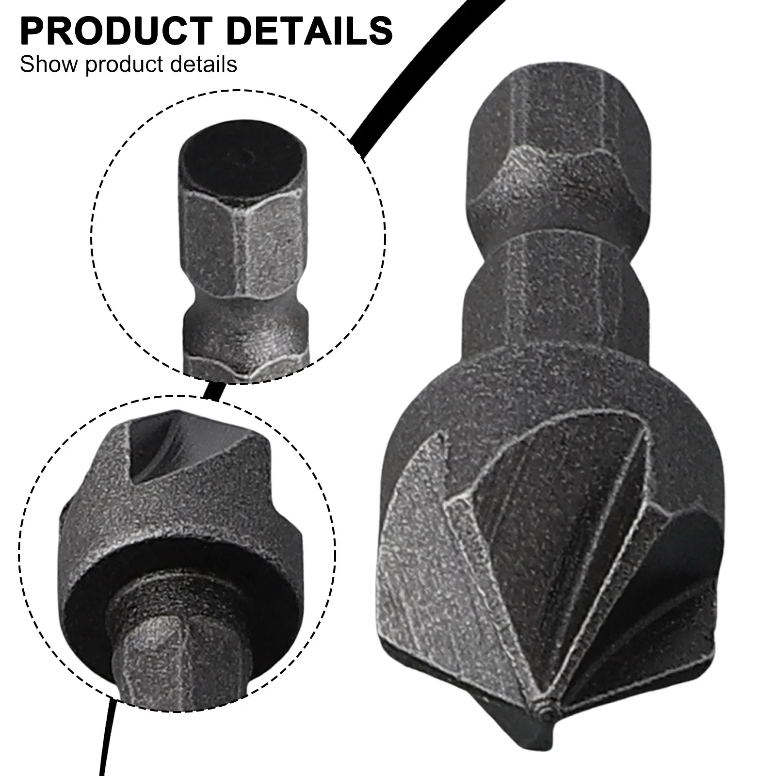 

Power Tools Chamfering Tool 90 Degree Debur Gray Woodworking 1/4" Hexagonal Shank 1pcs 45# Steel High Quality
