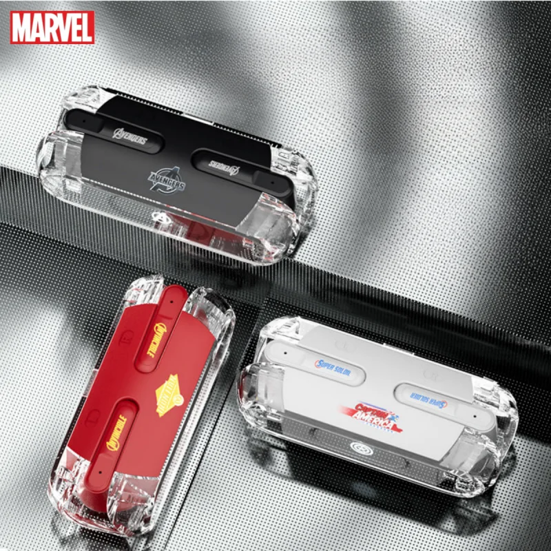 Marvel The Avengers Iron Man กัปตันอเมริกาโปร่งใสคุณภาพสูงอายุการใช้งานแบตเตอรี่ยาวนาน Boys หูฟังบลูทูธชนิดใส่ในหู