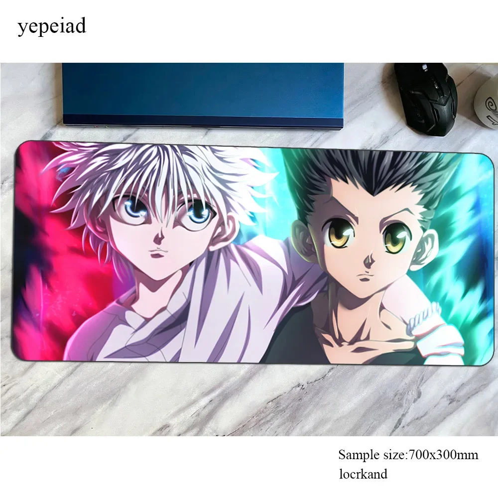 

Коврик для мыши Hunter x Hunter 800x300x3 мм, компьютерный коврик, игровой коврик для мыши с массовым узором, большой домашний коврик для мыши, клавиатура, игры, компьютерный геймерский стол