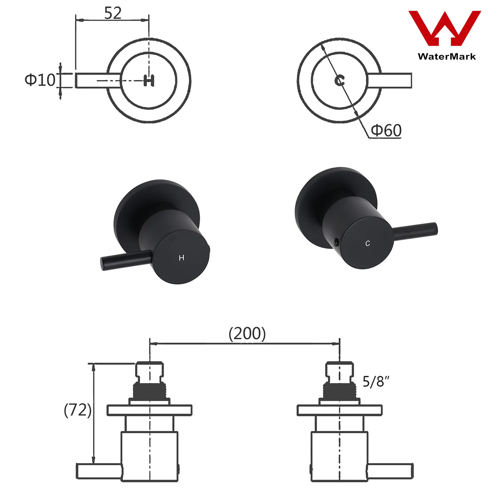 **Sydney Stock** KYLINS 2 In 1 Shower Set Round 8/10/12'' Rain Shower Head Sliding Rail Diverter DIY Matt Black WELS WaterMark