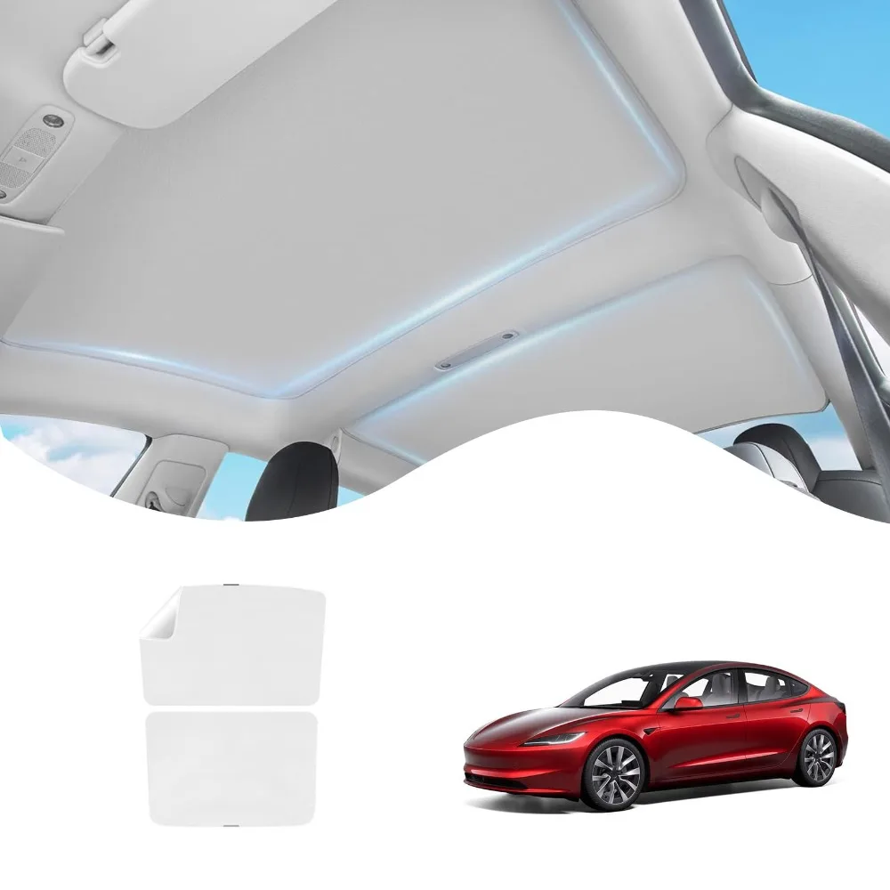 

Electrostatic Adsorption Nano Ice Silk Sunroof Sunshade for Tesla Model 3 Model Y Canopy Sunshade Roof Car Roof Sunscreen