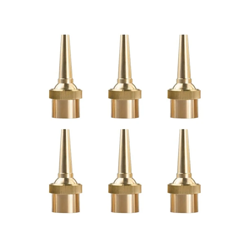 6 PCS Fountain Nozzle Head G1/2 DN15 Adjustable Direction Jet Water Spray Sprinkler Head For Garden Pond Amusement Park