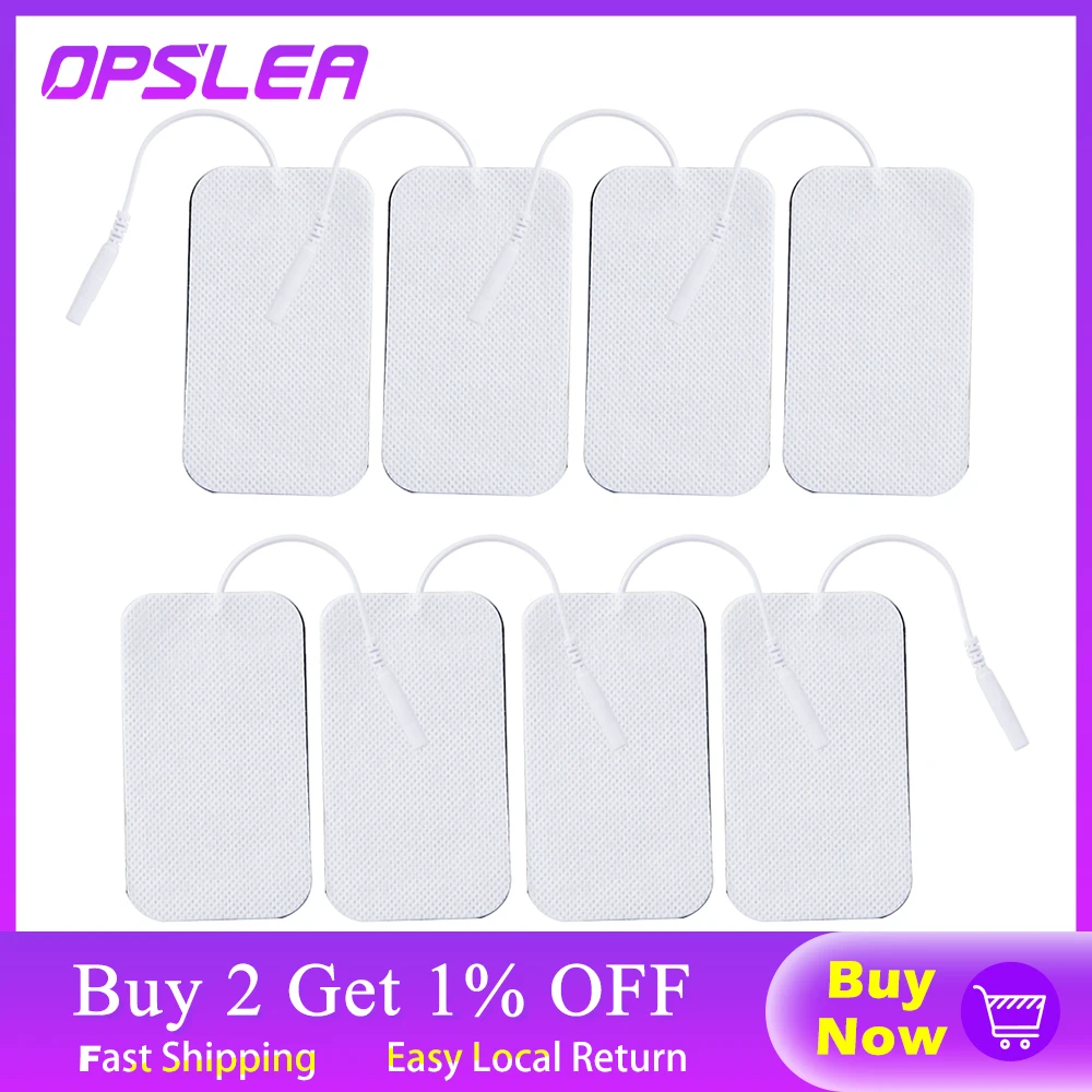 20/50Pcs Reusable Tens Electrode Pad For Pulse Digital Therapy Massager Tens Electrodes EMS Muscle Stimulator Pads 2mm Plug