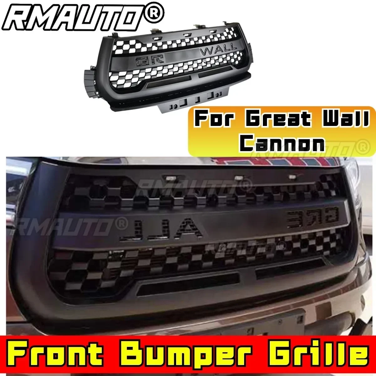 Front Bumper Grill Car Front Racing Grille Grill Exterior Part Front Bumper Grille Grill For Great Wall Cannon Car Accessories