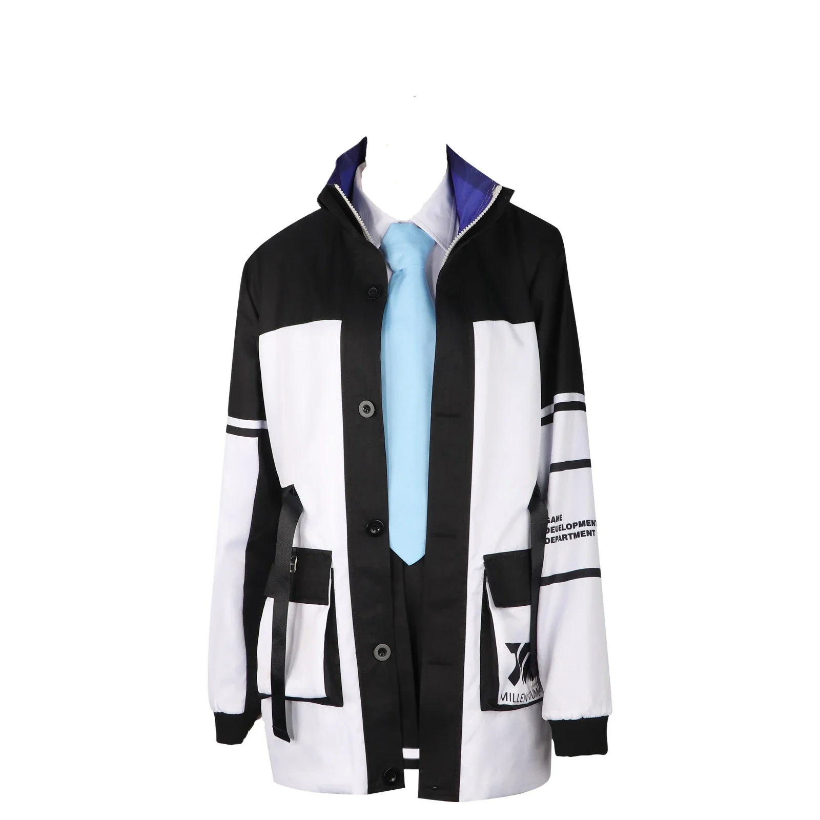 

2025 Black And White Work Uniform Set Cosplay Anime Game Costume 2D Character Outfit for Men And Women