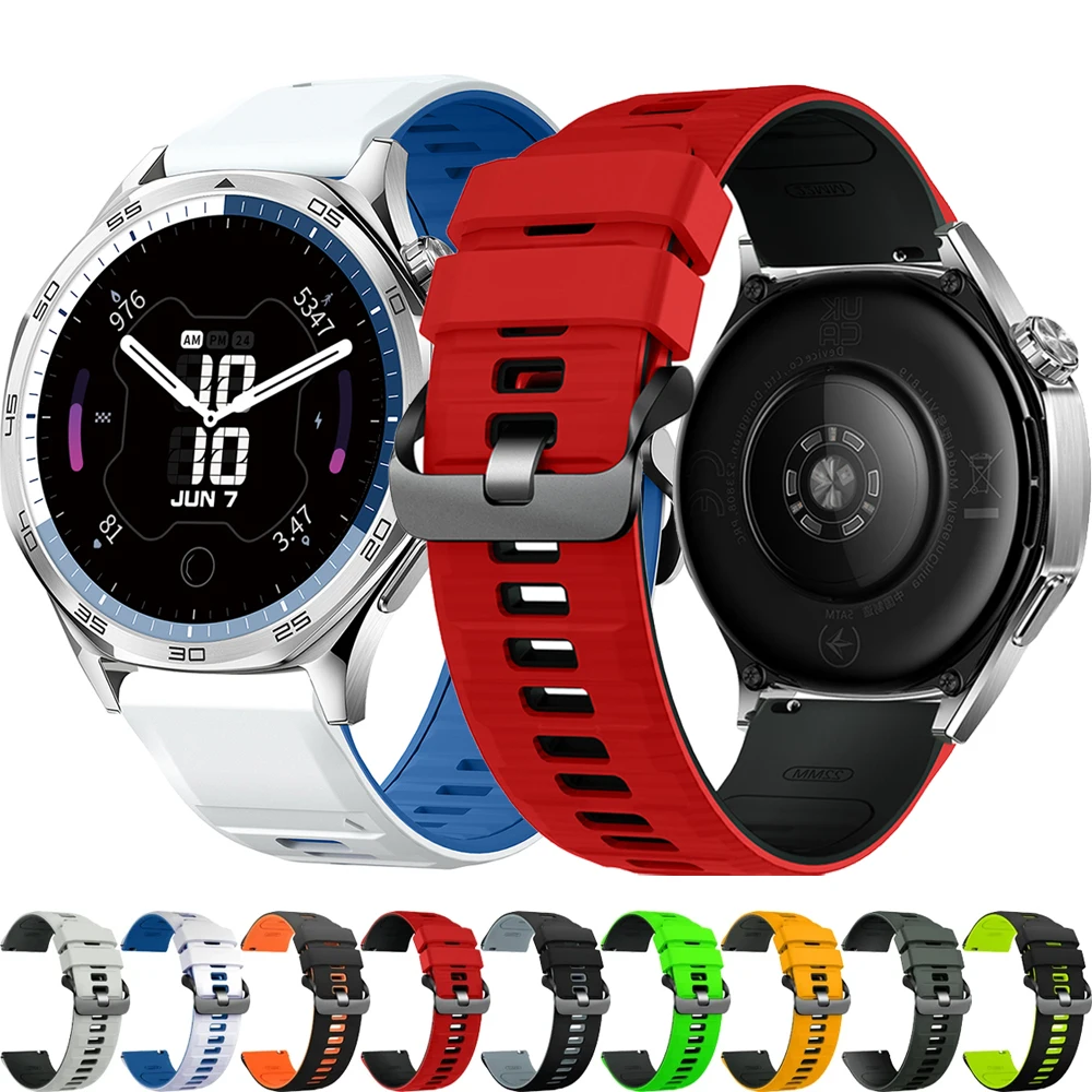 22 MM Silikon Band Strap Für Huawei Uhr GT 6 5 Pro 4 3 46mm Für Amazfit GTR 4/3/2/1 Für Redmi 5 Aktive/Lite Sport Armband
