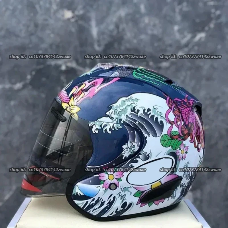 Ram3 Oriental Dragon Half Helmet Men and Women Motorcycle Off-Road Summer Helmet Downhill Racing Mountain Cross Casco Capacete