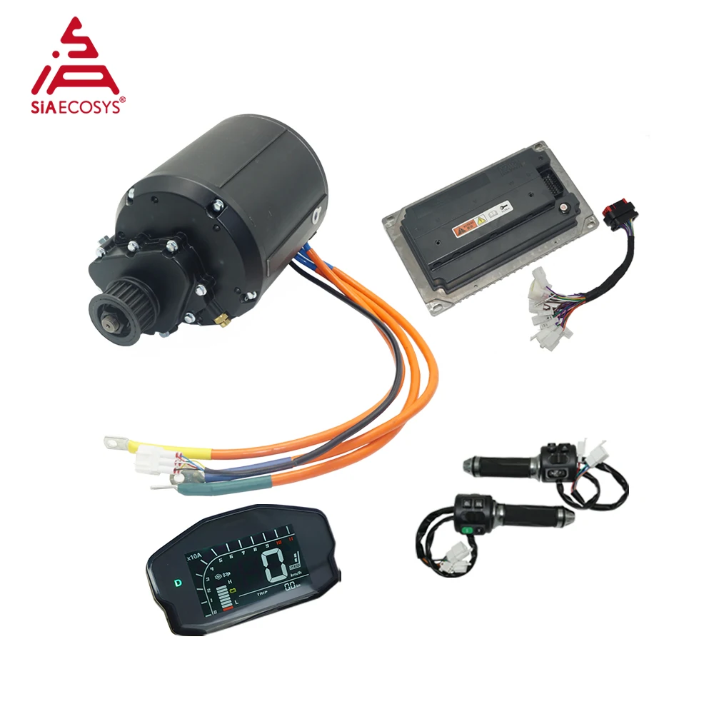 QS 138 90H 4000W V3 Liquid Cooled Mid Drive Motor Kit with EM200-2SP Votol Controller with Enlarged Heat Sink for E-Motorcycle