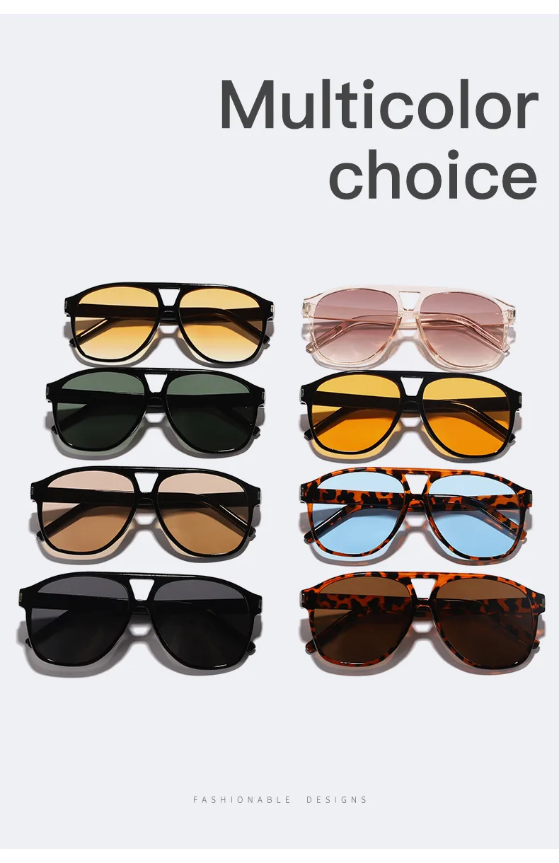Luxus Marke Designer Großen Rahmen Pilot Sonnenbrille Frauen Für Männer Trend Sonnenbrille Vintage Punk Shades Beliebte Brillen UV400 – Detail 2