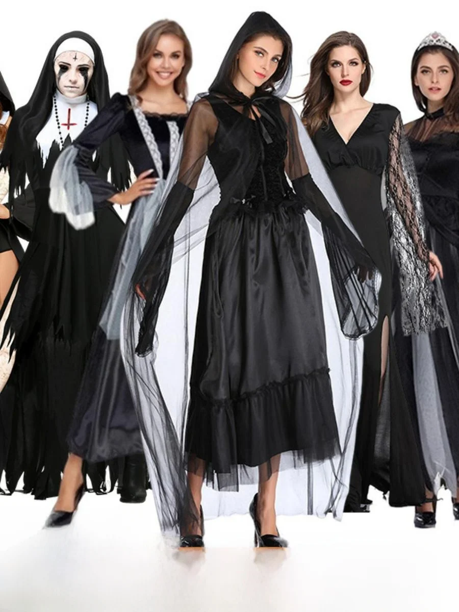 

K тема Хэллоуин Свадебный костюм невесты-призрака Bla Swan Performance Robe Женский модный сценический наряд Этническая одежда