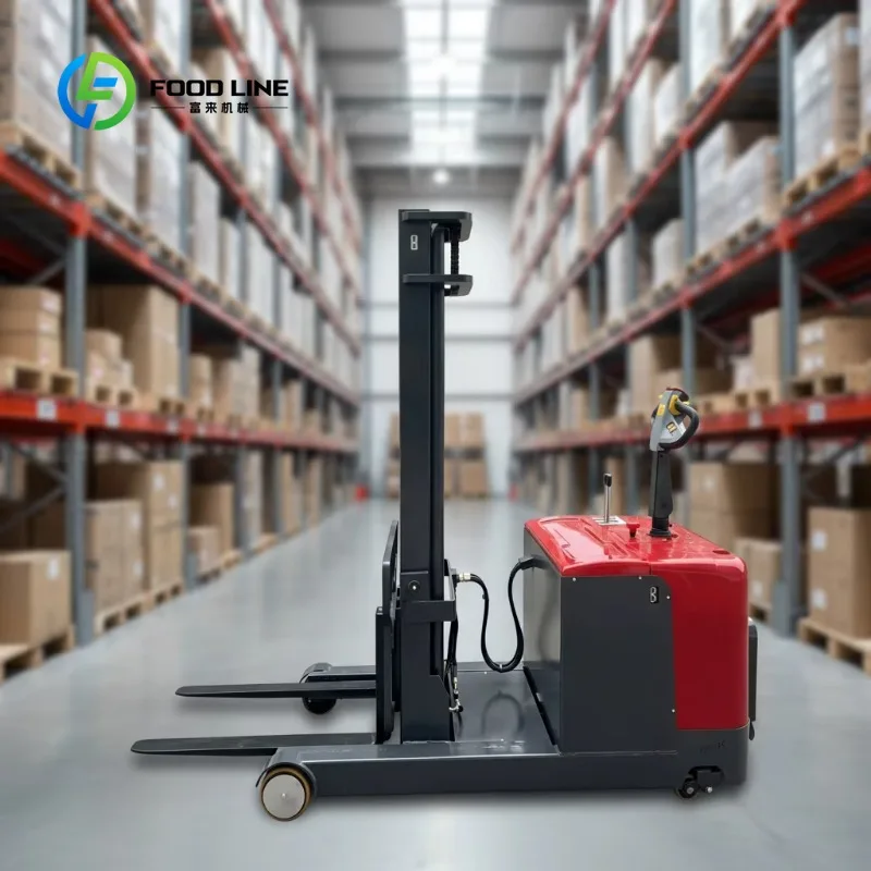 Customized reach type electric stacker electric pallet stacker high mast goods stacking machine for warehouse rack storage