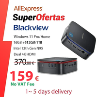 Blackview MP60 NEW \tMini PC ordenador Windows 11 16GB DDR4 512GB/1TB SSD Ordenador Intel N95 4K HD Doble HDMI Dual-Band 2.4G