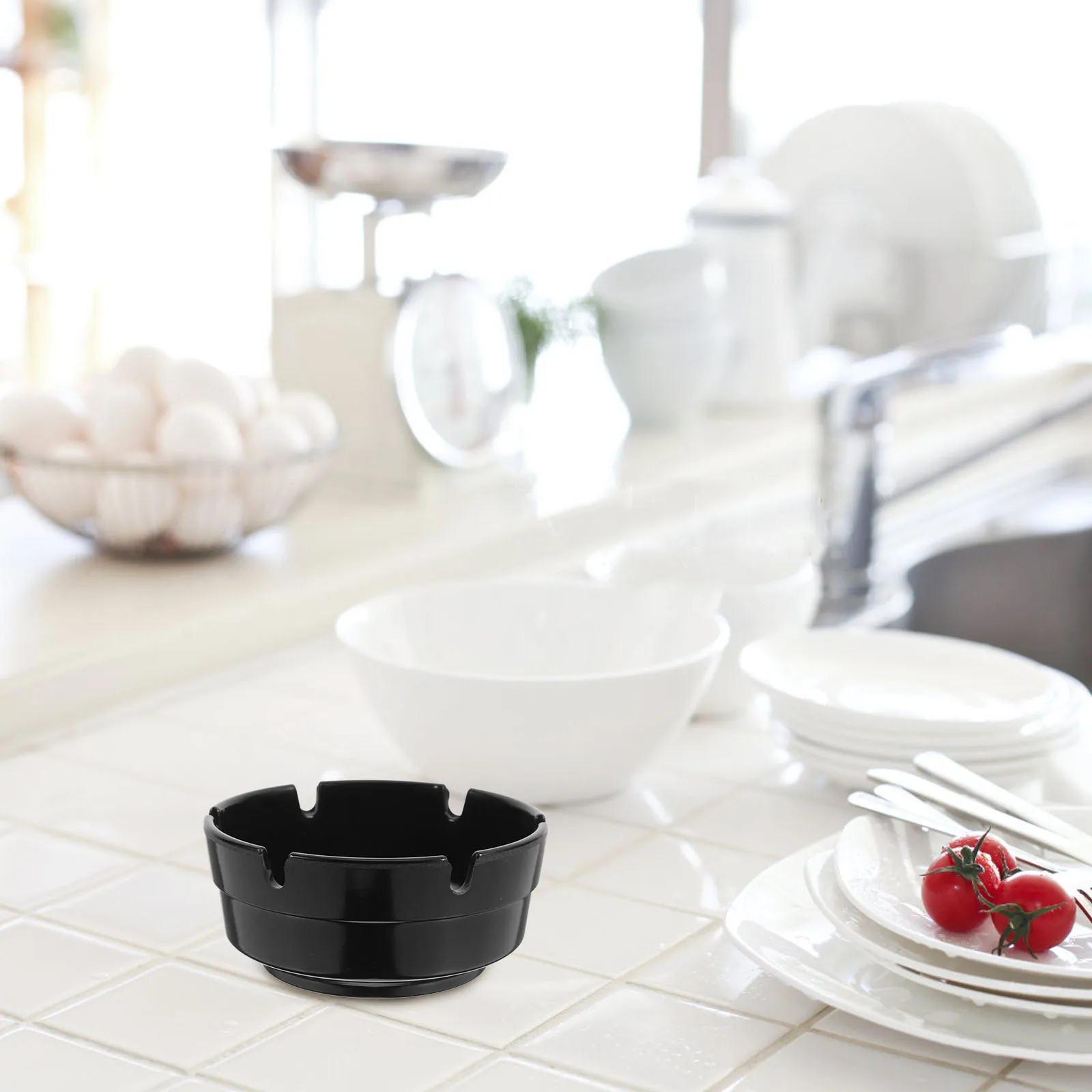

4 Pcs Fireproof Ashtray Ashtrays for Home Decor Desktop Indoor Settings Holder Melamine Restaurants