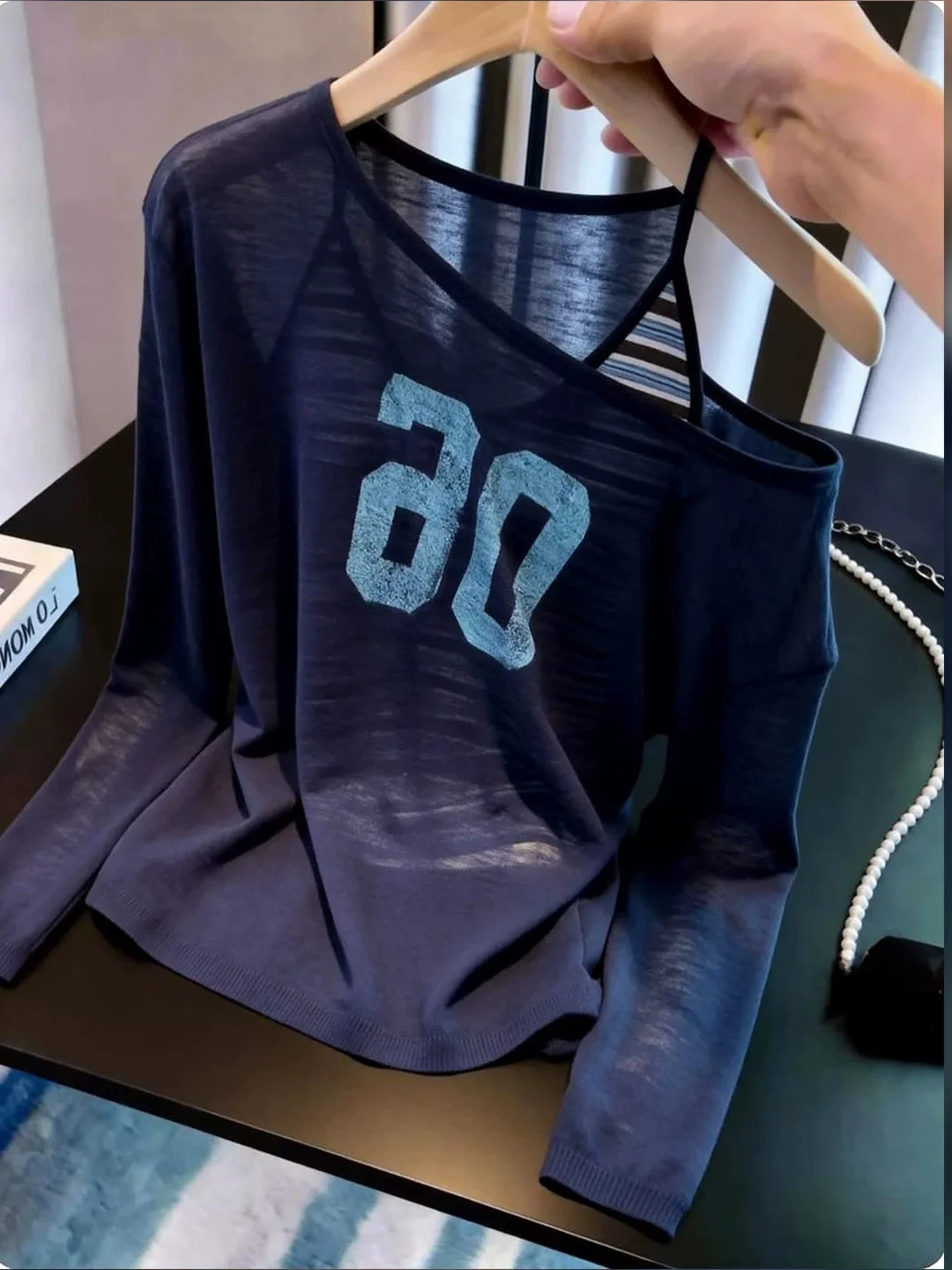 Elegant Light Weight Printed Design Sun Protection Cover up Long Sleeve See through Top for Summer Trend Slimming Sexy Fashio...
