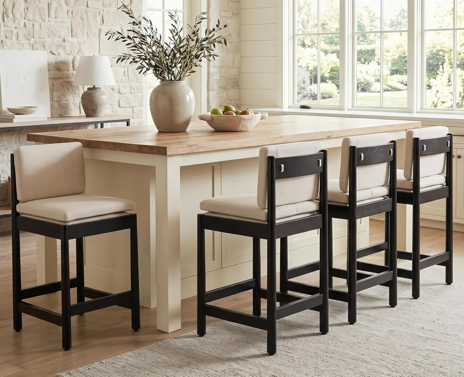 Brown Leather Bar Stools 7